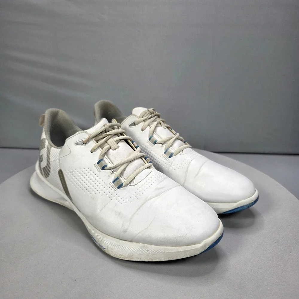 FootJoy FJ Mens Fuel Spikeless Golf Shoes White Sneakers Size 11.5